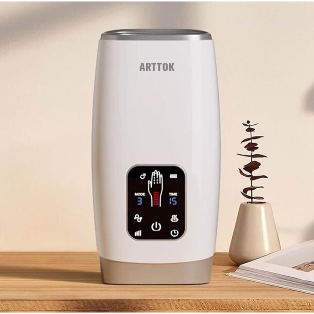 White Electric Hand Massager with Display